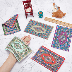 8Pcs 4 Colors Mini Dollhouse Cloth Carpets&nbsp;DIY-FG0002-75
