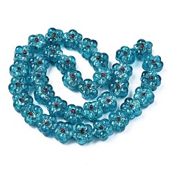 Transparent Handmade Bumpy Lampwork Beads Strands&nbsp;LAMP-S194-022D