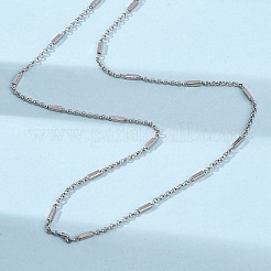 Brass Cuboid Link Rolo Chain Necklaces&nbsp;MAK-L045-02P