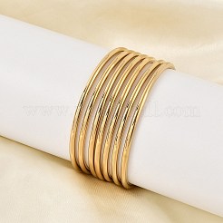 7Pcs 201 Stainless Steel Plain Bangle Sets for Women&nbsp;BJEW-L664-022A-G02