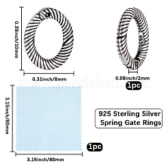 1Pc Sterling Silver Twister Clasps&nbsp;STER-BBC0009-54