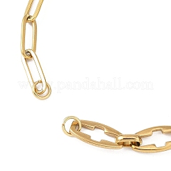 304 Stainless Steel Hollow Cross Link Chain Paperclip Chain Bracelet Making&nbsp;AJEW-JB01422