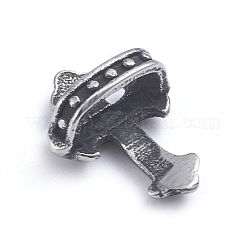 Retro 304 Stainless Steel Slide Charms/Slider Beads&nbsp;STAS-L243-019AS