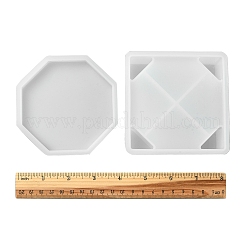 2Pcs 2 Style DIY Coaster Silicone Molds&nbsp;DIY-FS0004-92