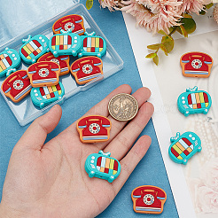 16Pcs 2 Style Television/Telephone Food Grade Silicone Focal Beads&nbsp;SIL-GO0001-16