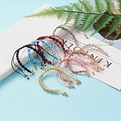 Adjustable Polyester Braided Cord Bracelet Making&nbsp;AJEW-JB00848