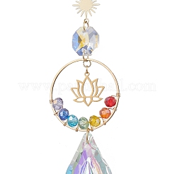 Glass Teardrop Window Hanging Suncatchers&nbsp;HJEW-JM04545