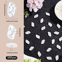100Pcs ABS Plastic Imitation Pearl Beads&nbsp;OACR-LT0001-08