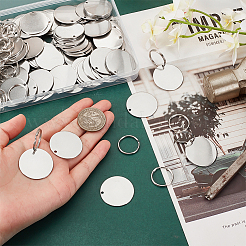 120Pcs 304 Stainless Steel Stamping Blank Tag Pendants&nbsp;STAS-OC0001-23