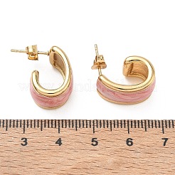 304 Stainless Steel Enamel Stud Earrings&nbsp;SA-CBA2696-35G