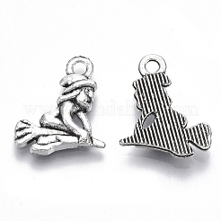 Tibetan Style Alloy Pendants&nbsp;X-TIBE-N010-09AS-RS