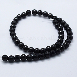 Natural Black Onyx Beads Strands&nbsp;X-G-P369-01-8mm
