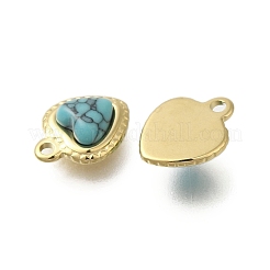 Synthetic Turquoise Charms&nbsp;STAS-U027-09G-05