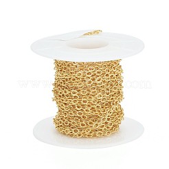 Soldered Brass Textured Cable Chains&nbsp;CHC-G005-01G