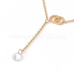 Ring and Clear Cubic Zirconia Pendant Necklace&nbsp;STAS-D184-03G