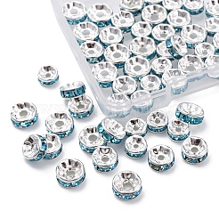60Pcs 3 Style Brass Rhinestone Spacer Beads&nbsp;RB-FS0001-04