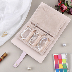 Portable Travel PU Leather & PVC Loose Leaf Binder Jewelry Books&nbsp;AJEW-WR0003-78A