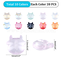 Transparent Baking Paint Glass Beads&nbsp;DGLA-CA0001-01