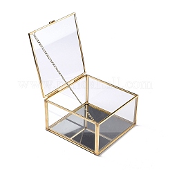 Square Transparent Glass Jewellery Chest&nbsp;CON-I010-02G