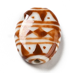 Handmade Printed Porcelain Beads&nbsp;PORC-F005-01A
