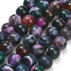 Natural Fire Crackle Agate(Dyed & Heated) Beads Strands&nbsp;G-K425-A05-14mm