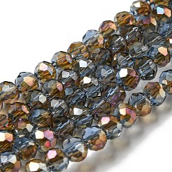 Electroplate Glass Faceted Rondelle Beads Strands&nbsp;EGLA-D020-4x3mm-54