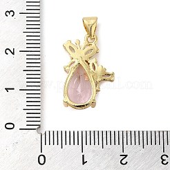 Rack Plating Brass Micro Pave Cubic Zirconia Pendants&nbsp;KK-P241-18G-05
