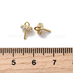 Brass Micro Pave Cubic Zirconia Pendant Bails&nbsp;KK-Z131-05G