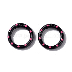 Spray Painted Alloy Spring Gate Rings&nbsp;PALLOY-F293-02
