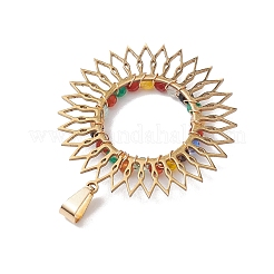 Colorful Dyed Natural Agate Round Faceted Pendants&nbsp;PALLOY-JF02632