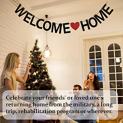 Paper Word Welcome Home Banner&nbsp;AJEW-WH20020-272B-01