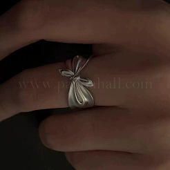 Alloy Bowknot Cuff Open Rings for Women&nbsp;WGF4FB9-01
