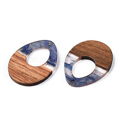 Transparent Resin & Walnut Wood Pendants&nbsp;RESI-ZX017-47