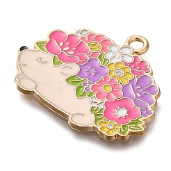 Animal Flower Alloy Enamel Pendants&nbsp;ENAM-Q508-01F