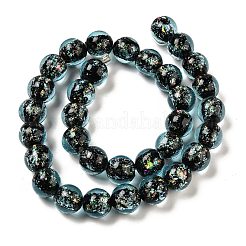 Handmade Dichroic Foil Glass Beads Strands&nbsp;DICH-U001-06H