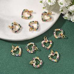 SHEGRACE Valentine's Day Brass Colorful Cubic Zirconia Charms&nbsp;XGRQ3P724-570G