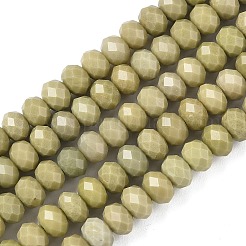 Natural Matcha Green Alashan Agate Bead Strands&nbsp;G-D344-A25