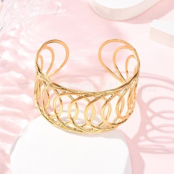 304 Stainless Steel Cuff Bangles for Women&nbsp;BJEW-G749-01G