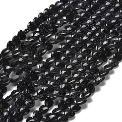 Synthetic Blue Goldstone Beads Strands&nbsp;G-P575-C06-6mm