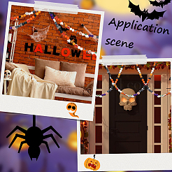 210Pcs 8 Styles Halloween Theme Printed Natural Wooden Beads&nbsp;WOOD-SP0001-07