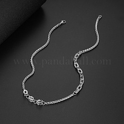 304 Stainless Steel Mixed Chain Necklaces for Women Men&nbsp;WGF6235-01
