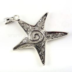 Tibetan Style Alloy Big Pendants&nbsp;TIBEP-Q060-17AS-NR