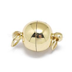 Rack Plating Brass Magnetic Clasps with Loops&nbsp;KK-F801-03B-G