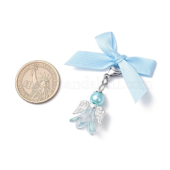 Angel Glass Pearl Beads & Acrylic Pendant Decorations&nbsp;HJEW-JM03184-02
