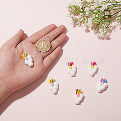 30Pcs 5 Colors Resin Cabochons&nbsp;RESI-CJ0001-187