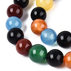 Natural Agate(Dyed & Heated) Beads Strands&nbsp;G-Q604-10MM-01