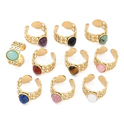 304 Stainless Steel Wide Open Cuff Rings&nbsp;RJEW-Z078-08G