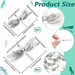 12Pcs 2 Styles Brass Filigree Joiners Links&nbsp;KK-NB0003-93P