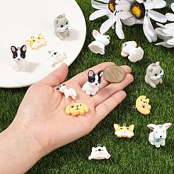 16Pcs 8 Styles Cartoon Opaque Resin Pendants&nbsp;RESI-YW0003-18