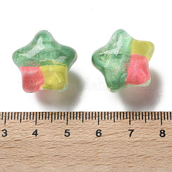 Gradient Color Transparent Hand-drawed Acrylic Beads&nbsp;TACR-P012-01B-09